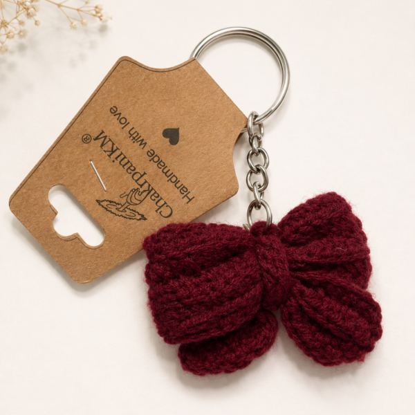 Crochet Bow Keychain