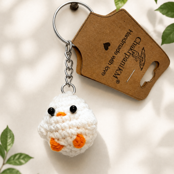 Mini Chicken Crochet Keychain 🐥🤍