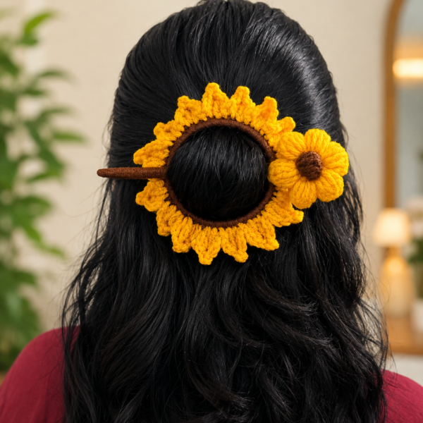🌻 Sunflower Bun Stick